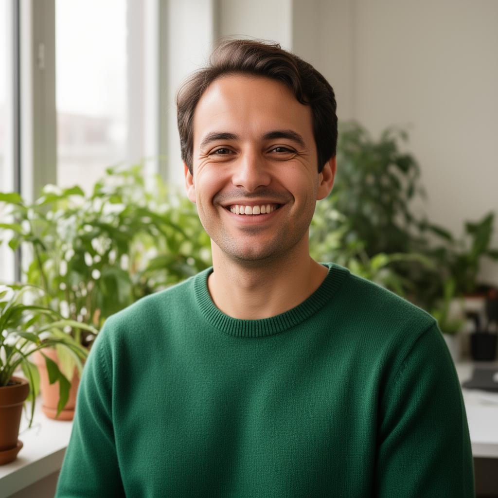 Smiling founder portrait